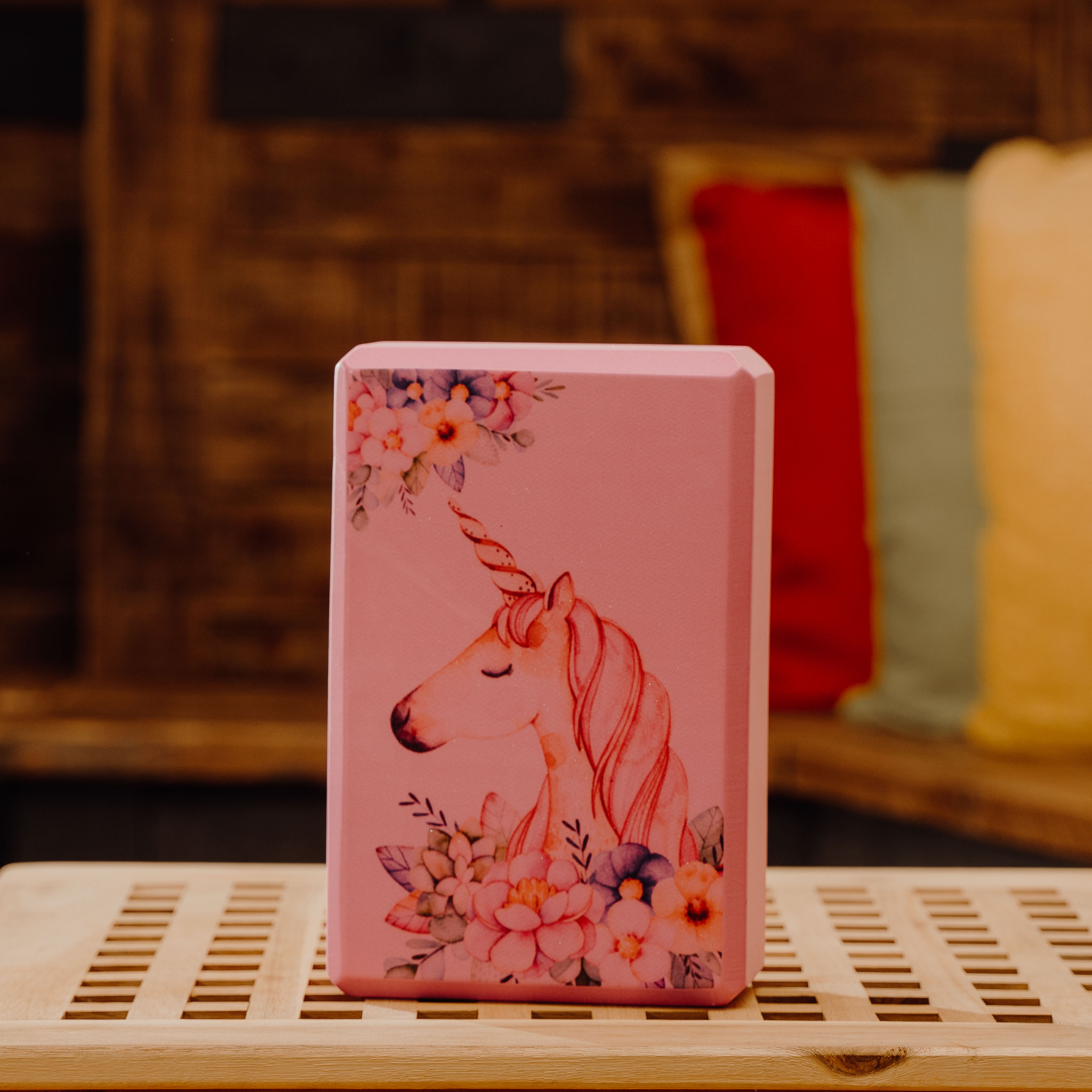 Pink Unicorn Printed High Density Yoga Block Brick - FITLIT