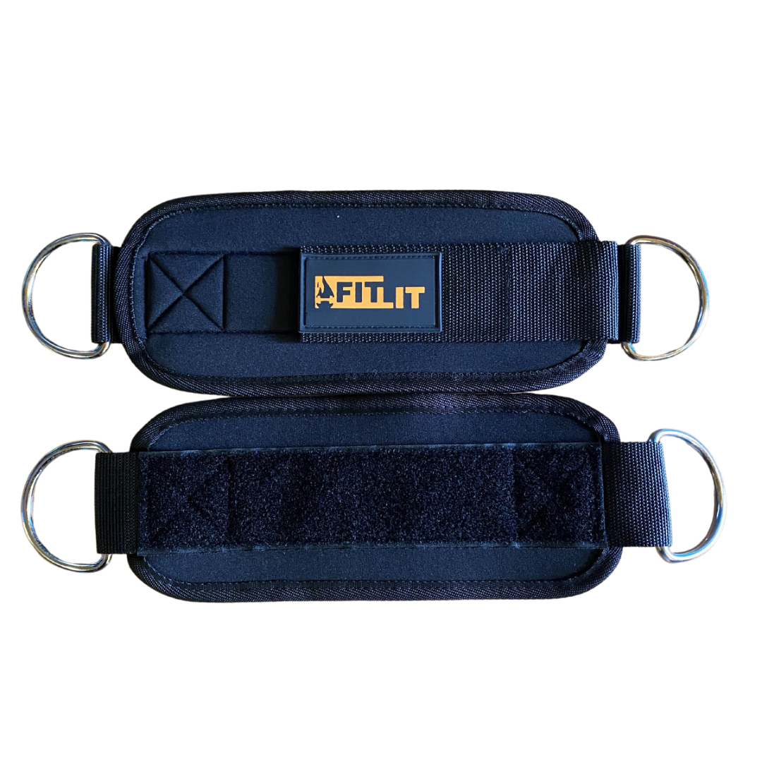 Weightlifting Gym Ankle Straps by FITLIT Gym Cuffs Leg Kickbacks